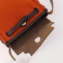 HERMES Her Line Herbag TPM Shoulder Bag Canvas 2way Red Gold Auth ep14339A-16