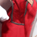 HERMES Her Line Herbag TPM Shoulder Bag Canvas 2way Red Gold Auth ep14339A-19