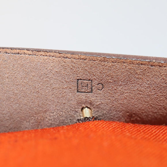 HERMES Her Line Herbag TPM Shoulder Bag Canvas 2way Red Gold Auth ep14339A