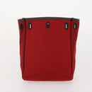 HERMES Her Line Herbag TPM Shoulder Bag Canvas 2way Red Gold Auth ep14339A-22