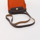 HERMES Her Line Herbag TPM Shoulder Bag Canvas 2way Red Gold Auth ep14339A-7