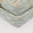 Christian Dior Trotter Canvas Shoulder Bag PVC Light Blue Silver Auth ep14342-8