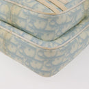 Christian Dior Trotter Canvas Shoulder Bag PVC Light Blue Silver Auth ep14342-15