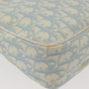 Christian Dior Trotter Canvas Shoulder Bag PVC Light Blue Silver Auth ep14342-16