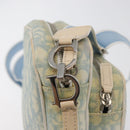 Christian Dior Trotter Canvas Shoulder Bag PVC Light Blue Silver Auth ep14342-9
