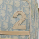 Christian Dior Trotter Canvas Shoulder Bag PVC Light Blue Silver Auth ep14342-18