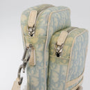 Christian Dior Trotter Canvas Shoulder Bag PVC Light Blue Silver Auth ep14342-10
