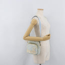 Christian Dior Trotter Canvas Shoulder Bag PVC Light Blue Silver Auth ep14342-24