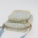 Christian Dior Trotter Canvas Shoulder Bag PVC Light Blue Silver Auth ep14342-6