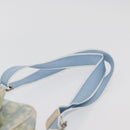 Christian Dior Trotter Canvas Shoulder Bag PVC Light Blue Silver Auth ep14342-14