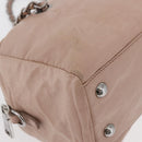 PRADA Chain Shoulder Bag Leather Pink Silver Auth ep14352A-14