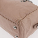 PRADA Chain Shoulder Bag Leather Pink Silver Auth ep14352A-9