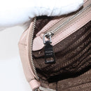 PRADA Chain Shoulder Bag Leather Pink Silver Auth ep14352A-21