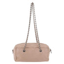 PRADA Chain Shoulder Bag Leather Pink Silver Auth ep14352A-2
