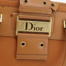 Christian Dior Street Chic Hand Bag Leather Brown Gold Auth ep14353A-18
