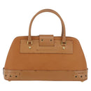 Christian Dior Street Chic Hand Bag Leather Brown Gold Auth ep14353A-2