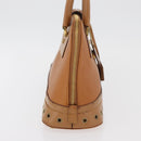 Christian Dior Street Chic Hand Bag Leather Brown Gold Auth ep14353A-4