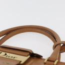 Christian Dior Street Chic Hand Bag Leather Brown Gold Auth ep14353A-14