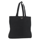 PRADA Tote Bag Nylon Black Silver Auth ep14354A-1