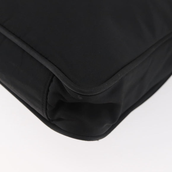 PRADA Tote Bag Nylon Black Silver Auth ep14354A