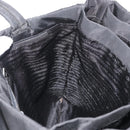 PRADA Tote Bag Nylon Black Silver Auth ep14354A-18