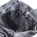 PRADA Tote Bag Nylon Black Silver Auth ep14354A-19