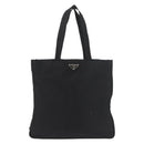 PRADA Tote Bag Nylon Black Silver Auth ep14354A-13
