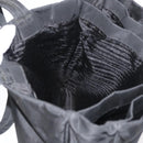 PRADA Tote Bag Nylon Black Silver Auth ep14354A-21