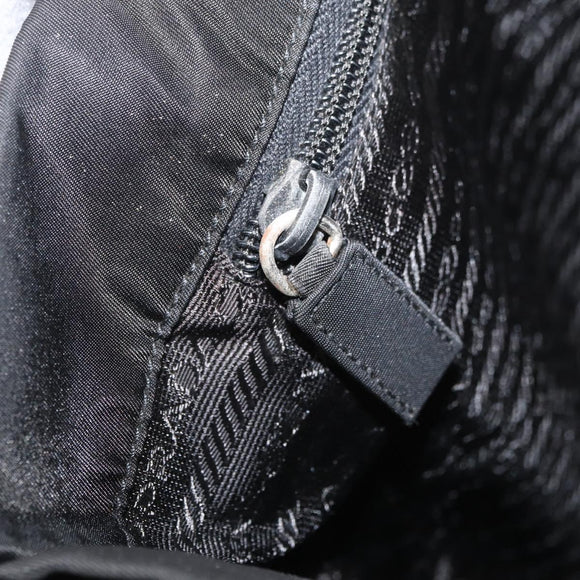 PRADA Tote Bag Nylon Black Silver Auth ep14354A