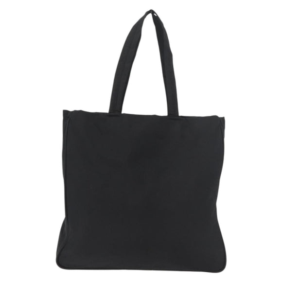 PRADA Tote Bag Nylon Black Silver Auth ep14354A
