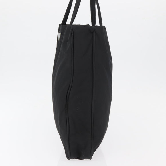 PRADA Tote Bag Nylon Black Silver Auth ep14354A