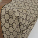 GUCCI GG Plus Supreme Web Sherry Line Tote Bag PVC Beige Gold Auth ep14358-10