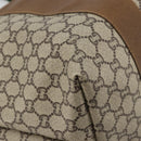 GUCCI GG Plus Supreme Web Sherry Line Tote Bag PVC Beige Gold Auth ep14358-11