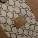 GUCCI GG Plus Supreme Web Sherry Line Tote Bag PVC Beige Gold Auth ep14358-15