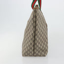 GUCCI GG Plus Supreme Web Sherry Line Tote Bag PVC Beige Gold Auth ep14358-5