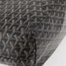 GOYARD Saint Louis PM Tote Bag PVC Canvas Black Silver Auth ep14359SAV-10