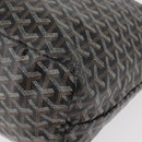 GOYARD Saint Louis PM Tote Bag PVC Canvas Black Silver Auth ep14359SAV-14