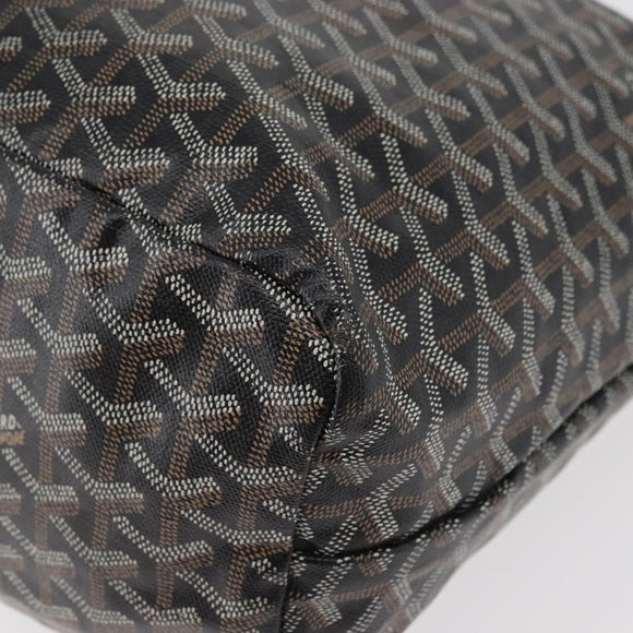 GOYARD Saint Louis PM Tote Bag PVC Canvas Black Silver Auth ep14359SAV