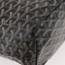 GOYARD Saint Louis PM Tote Bag PVC Canvas Black Silver Auth ep14359SAV-15