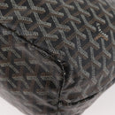 GOYARD Saint Louis PM Tote Bag PVC Canvas Black Silver Auth ep14359SAV-16