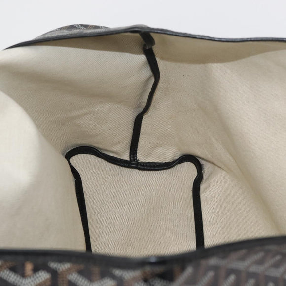GOYARD Saint Louis PM Tote Bag PVC Canvas Black Silver Auth ep14359SAV