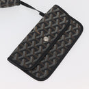 GOYARD Saint Louis PM Tote Bag PVC Canvas Black Silver Auth ep14359SAV-19