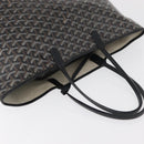 GOYARD Saint Louis PM Tote Bag PVC Canvas Black Silver Auth ep14359SAV-7
