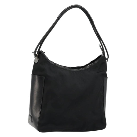 GUCCI Shoulder Bag Nylon Black Silver 001 3766 Auth ep14364