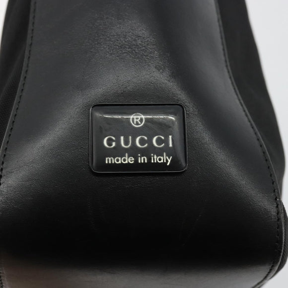 GUCCI Shoulder Bag Nylon Black Silver 001 3766 Auth ep14364