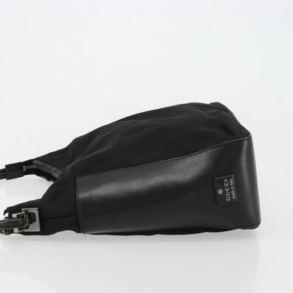 GUCCI Shoulder Bag Nylon Black Silver 001 3766 Auth ep14364
