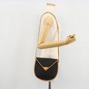SAINT LAURENT Shoulder Bag PVC Canvas Black Gold Auth ep14368A-23