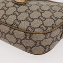 GUCCI GG Supreme Shoulder Bag PVC Beige Gold Auth ep14371-11