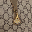 GUCCI GG Supreme Shoulder Bag PVC Beige Gold Auth ep14371-14