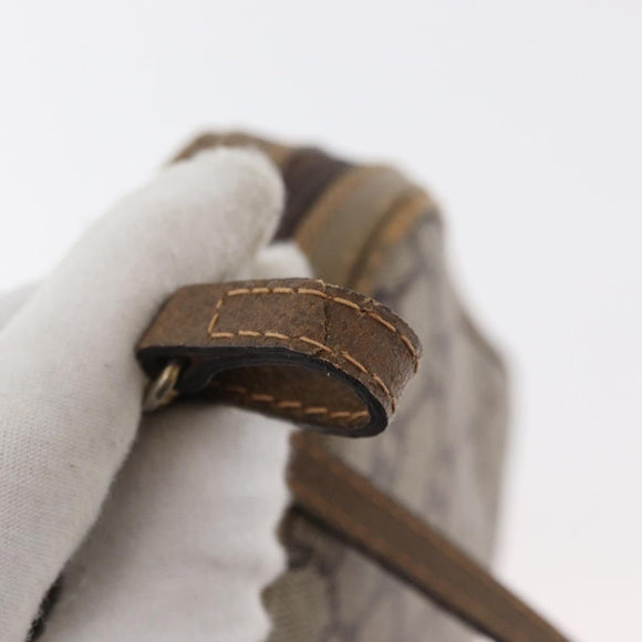 GUCCI GG Supreme Shoulder Bag PVC Beige Gold Auth ep14371